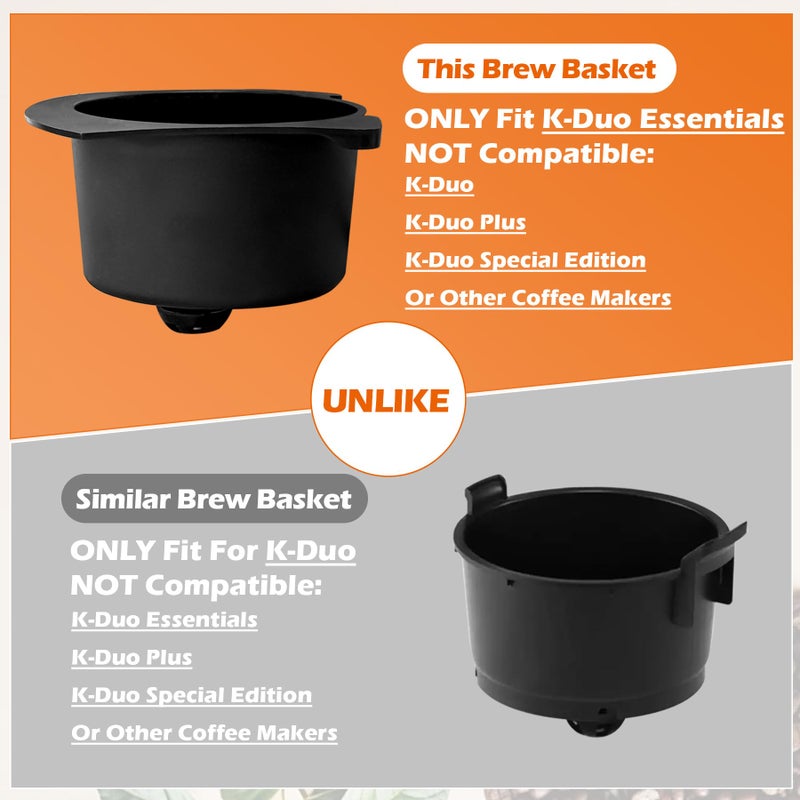 superbobi Coffee Brew Basket Replacement for K-Duo Essentials (Only Fit for K Duo Essentials), Coffee Maker Brew Filter Basket - Image 5