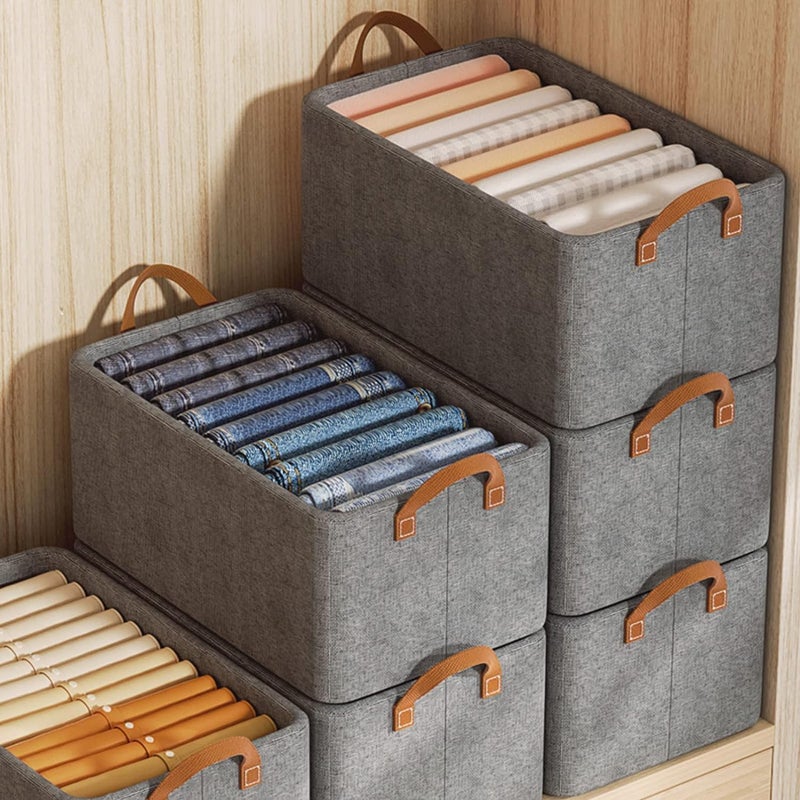 FASHION.HOME" Fabric Storage Box - Practical Foldable Wardrobe Organizer Dustproof Moisture Proof