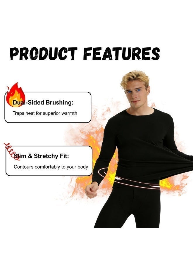 بجامة حرارية رجالية شتوية | طقم بجايم رجاليه شتويه من الفلينس للتدفئة الداخلية وللثلج ملابس داخلية دافئة للنوم والأنشطة الخارجية في الطقس البارد - الخيار الأول كأفضل بجامات ثيرمل - Image 2
