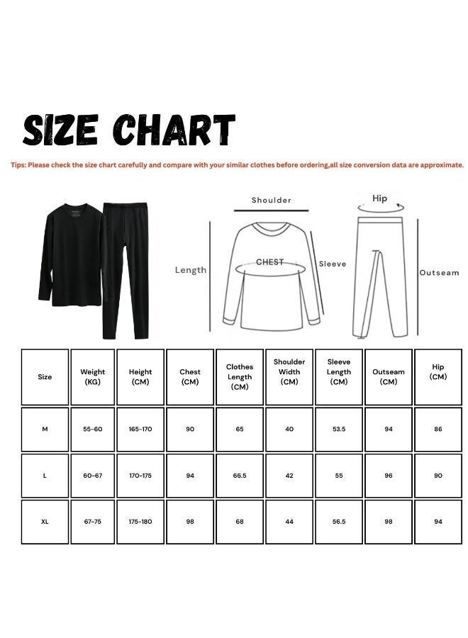 بجامة حرارية رجالية شتوية | طقم بجايم رجاليه شتويه من الفلينس للتدفئة الداخلية وللثلج ملابس داخلية دافئة للنوم والأنشطة الخارجية في الطقس البارد - الخيار الأول كأفضل بجامات ثيرمل - Image 5
