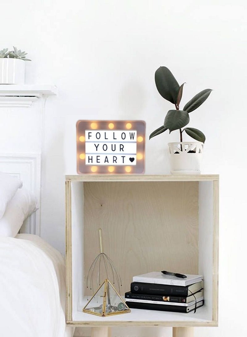 Salla Metal LED Message White Light Box With Letters Numbers and Symbols 21 x 17 cm - Image 3