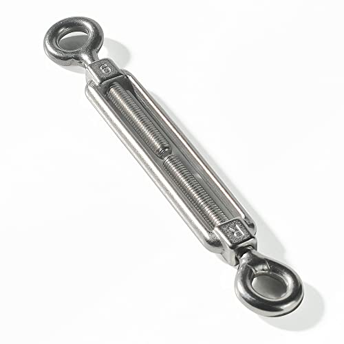 Cozihom M6 Eye & Eye/O to O Turnbuckle 304 Stainless Steel, Hardware Kit for Wire Rope Tension Heavy Duty, for Sun Shade, Tent Installation, Anti-Rust, 6 Packs - Image 2