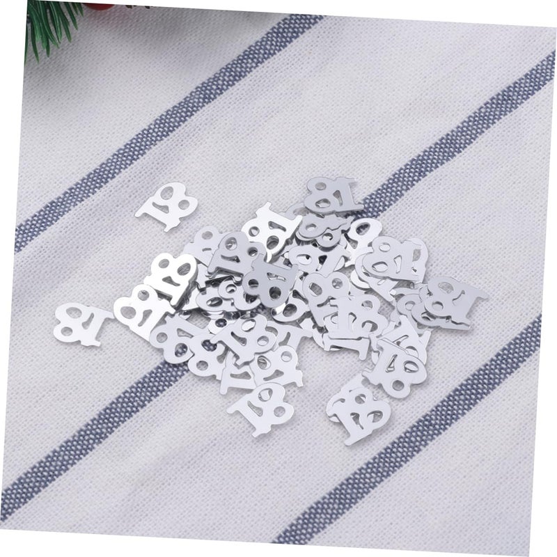 Silver Confetti Sequins 18 Pieces Iridescent Birthday Party Supplies For Celebration - Image 5