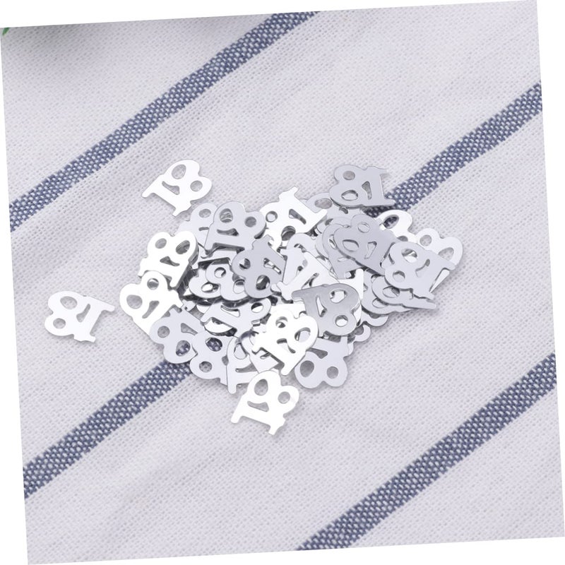 Silver Confetti Sequins 18 Pieces Iridescent Birthday Party Supplies For Celebration - Image 4