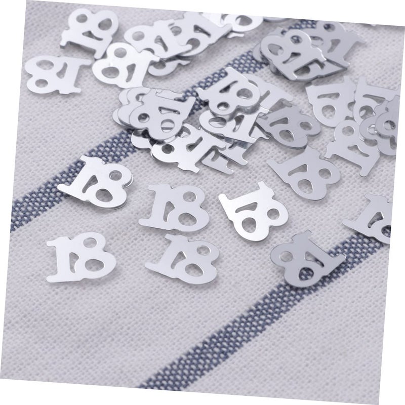 Silver Confetti Sequins 18 Pieces Iridescent Birthday Party Supplies For Celebration - Image 3