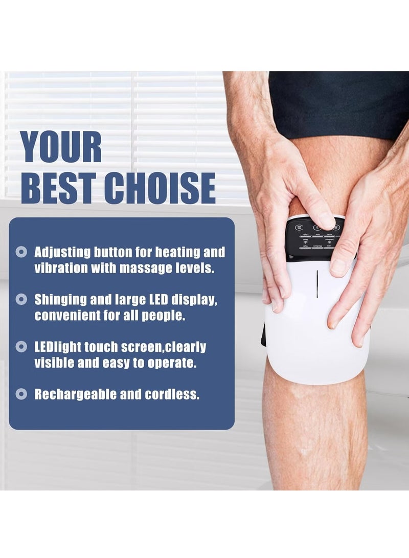 TIGER Knee Massager with Heat & Red Light Therapy – Large LED Screen for Arthritis Pain Relief, Stretched Ligament & Muscle Injury Treatment | Adjustable for Comfortable, Targeted Relief, Ideal for Pain Management & Recovery - Image 3