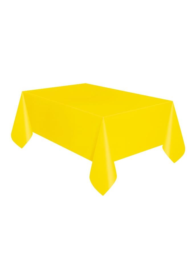 Unique Neon Yellow Plastic Table Cover - Image 1