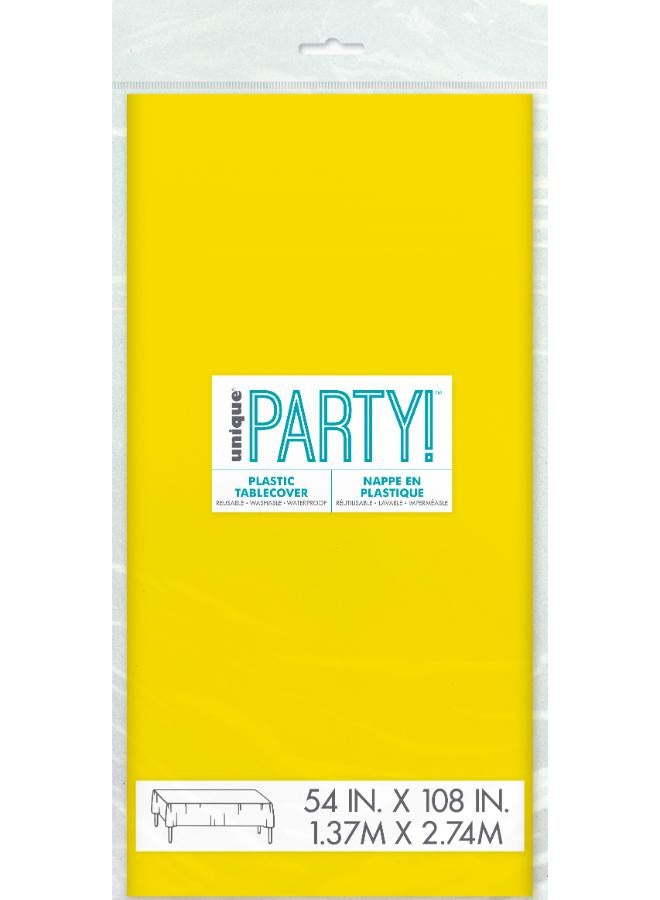 Unique Neon Yellow Plastic Table Cover - Image 2