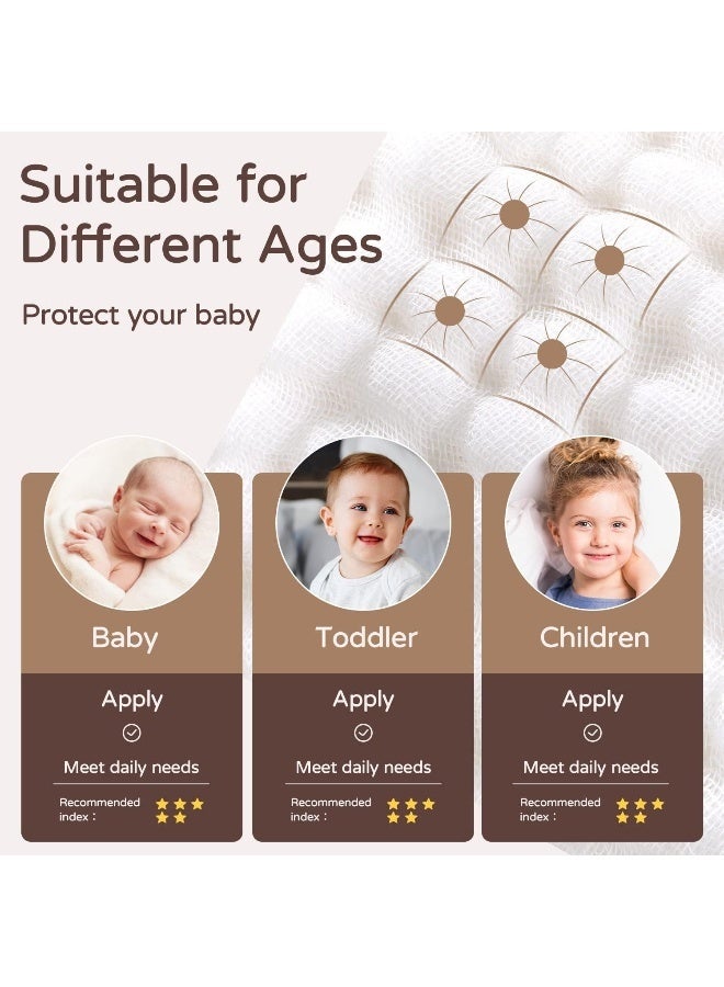 Yoofoss Hooded Baby Towels for Newborn 2 Pack 100% Muslin Organic Cotton Baby Bath Towel with Hood for Babies, Infant, Toddler and Kids, 32x32Inch, Soft and Absorbent Newborn Essential,White-2 Pack - Image 5