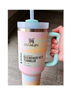Quencher H2.0 FlowState Stainless Steel Vacuum Insulated Tumbler with Lid and Straw for Water, Iced Tea or Coffee, Smoothie and More, 40 oz