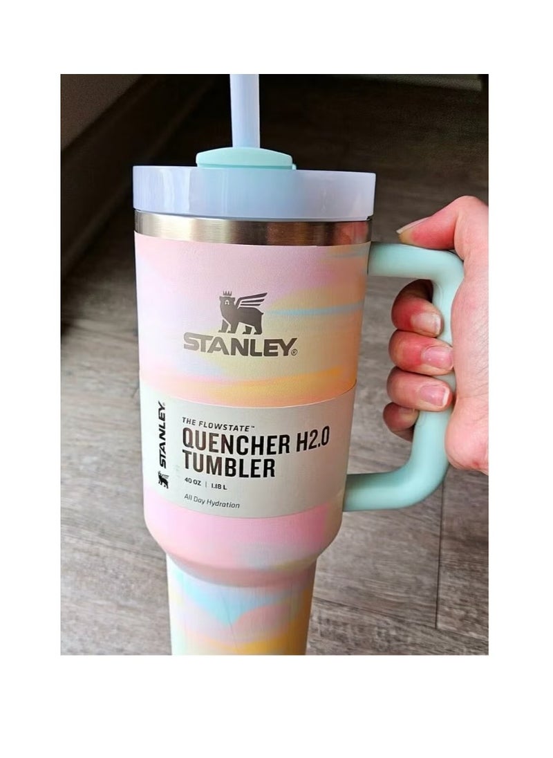 Stanley - Quencher H2.0 FlowState Stainless Steel Vacuum Insulated Tumbler with Lid and Straw for Water, Iced Tea or Coffee, Smoothie and More, 40 oz - Image 1