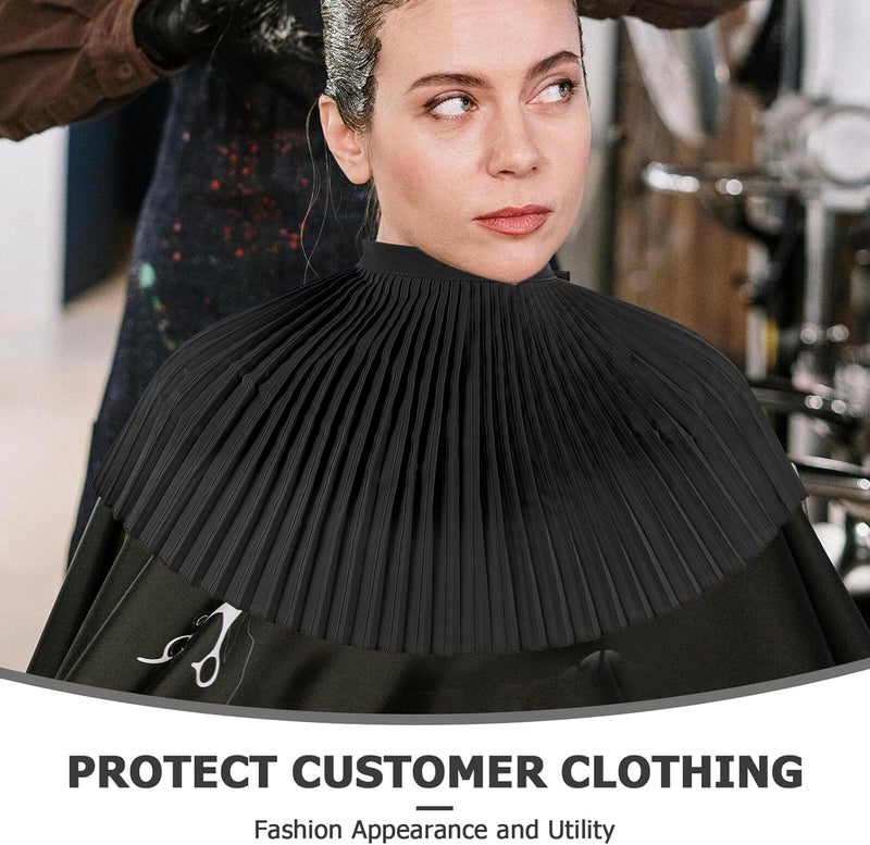 Waterproof Hair Cutting Cape for Men and Women Black Salon Cape for Hairstylists and Barbers for Haircut and Styling - Image 3