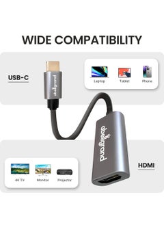 Abellgrand USB C to HDMI Adapter. HDMI 4K @ 30Hz output interface: External HD HDMI devices such as display/ projector/ TV, interface with 24 pin terminals with data transfer rate (10 Gbps)  - Image 2