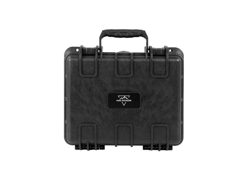 Monoprice Weatherproof/Shockproof Hard Case - IP67, Customizable Foam, 13" x 12" x 6", Black - Pure Outdoor Collection - Image 1