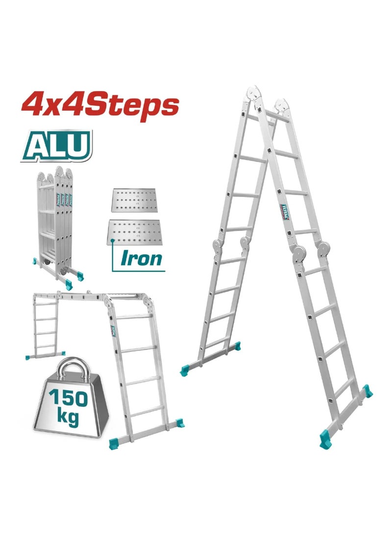 TOTAL Multi Purpose Aluminum Ladder 4 X 4 STEPS THLAD04441 - Image 2