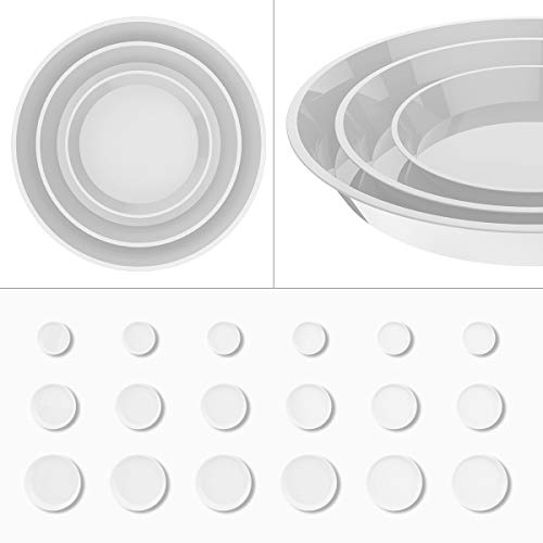 UPMCT 6 Pack Plant Saucer, 4 6 8 10 12 Inch Durable Plant Tray Flower Pot Saucer Round Pallets for Indoors and Outdoor, Plant Container Accessories (4 Inch, White) - Image 5