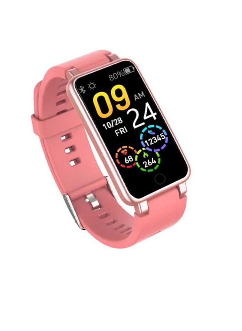AROAQ C2 Smart Watch, IP67 Waterproof Health Monitoring Watch, Lightweight Large Display Smart Fitness Tracker, Comfortable Sports Bluetooth Smartwatch For Sports, Running, Climbing, Students, (1pc, Pink) - Image 1