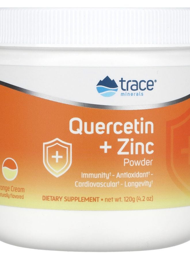 Trace Minerals Quercetin + Zinc Powder Orange Cream 4.2 oz (120 g)