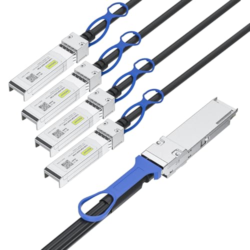 10Gtek 100G QSFP28 to 4X 25G SFP28 Breakout DAC Passive Direct Attach Copper Twinax Cable for Cisco QSFP-4SFP25G-CU2M, Ubiquiti, Arista, Supermicro and More, 2-Meter(6.6ft) - Image 2