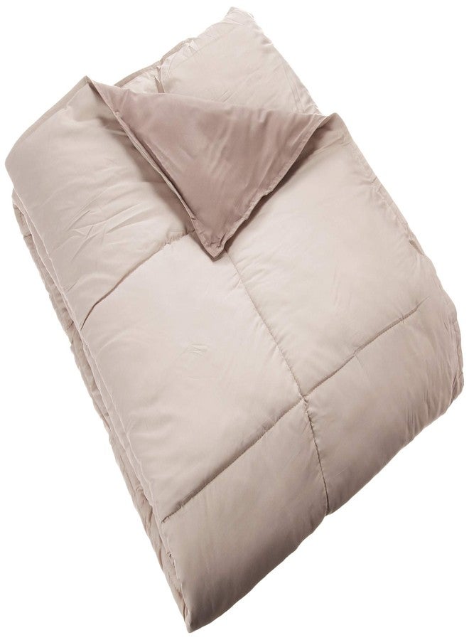 Modern Threads Down Alternative Reversible Comforter Taupe/Champagne Twin - Image 1