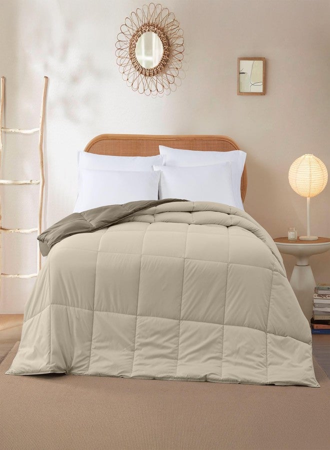 Modern Threads Down Alternative Reversible Comforter Taupe/Champagne Twin - Image 2