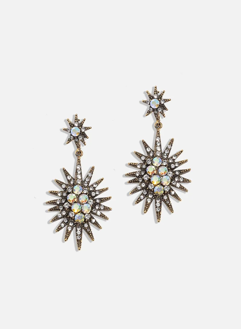 SOHI Crystal Rays Artificial Drop Earring Jewellery