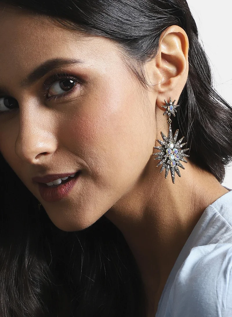 SOHI Crystal Rays Artificial Drop Earring Jewellery