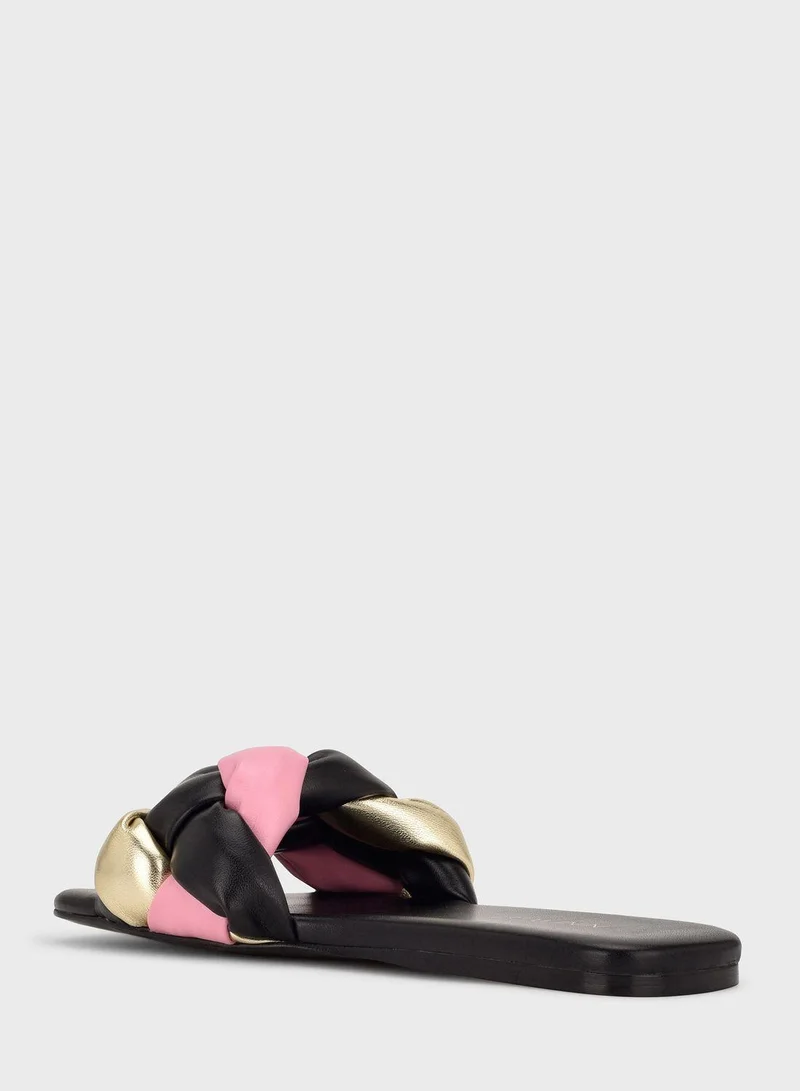 NINE WEST Pleated Flat Sandals