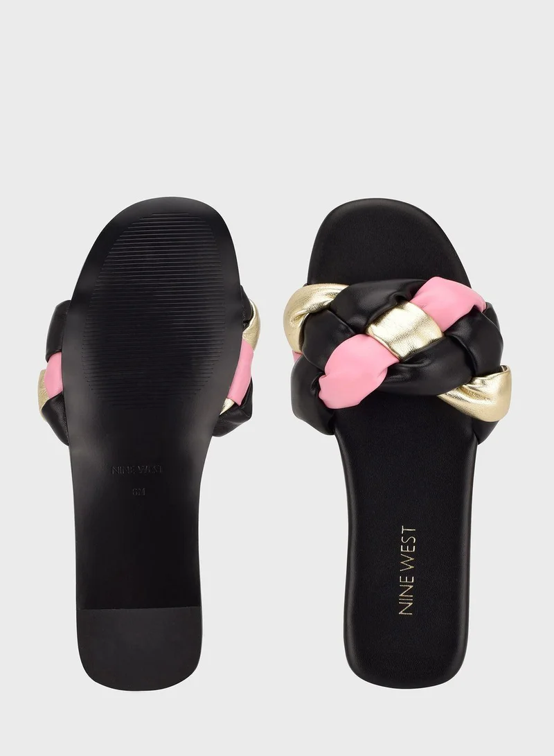 NINE WEST Pleated Flat Sandals