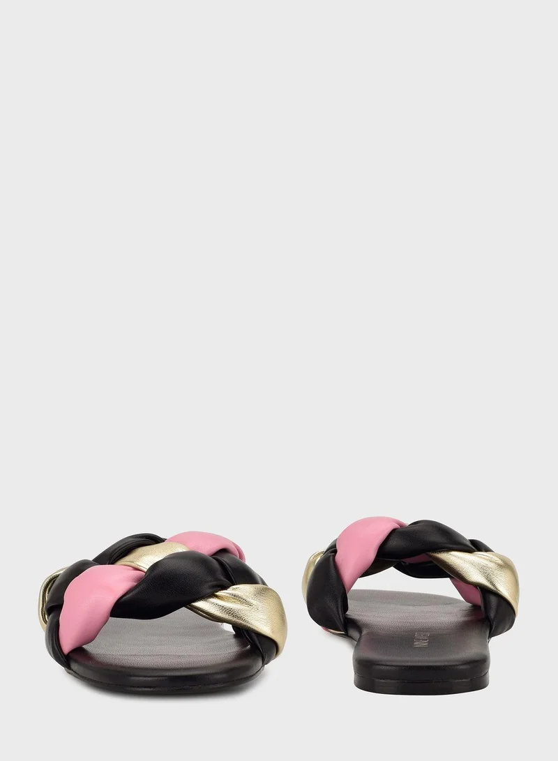 NINE WEST Pleated Flat Sandals
