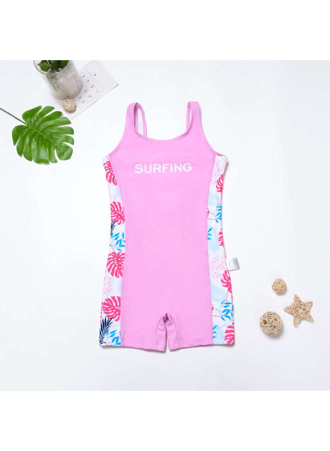 Children's Swimsuit Female One-piece Boxer Conservative Medium And Large Kidsren's Cute Princess Student Quick-drying Swimsuit Hot Spring Swimsuit