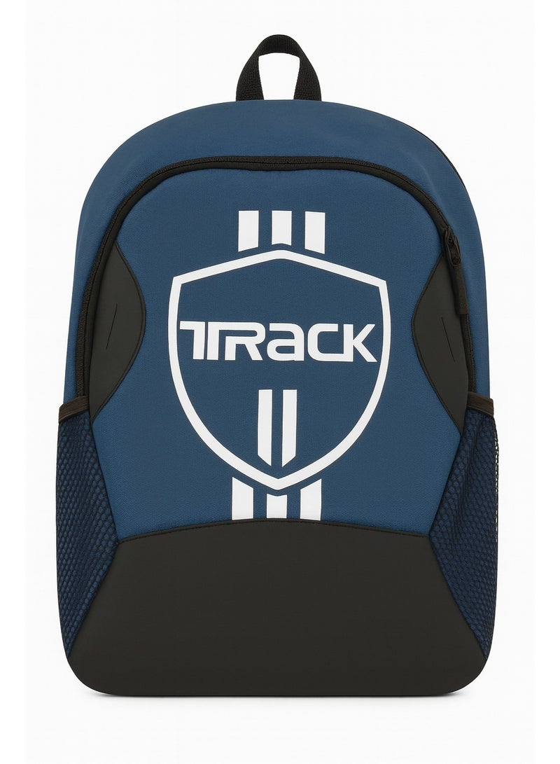 Track Backpack for travel and hiking – navy and black - Image 1