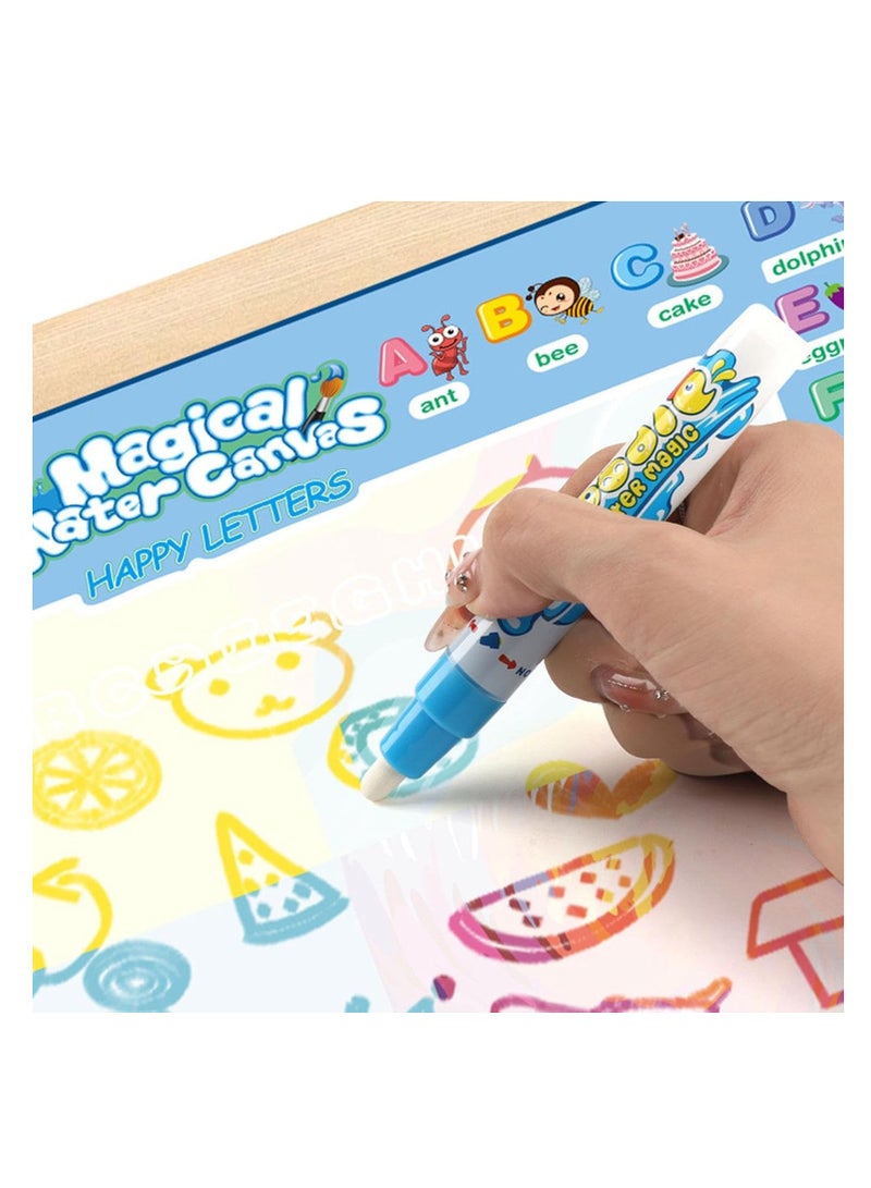 SOLARAE Water Doodle Mat, Water Painting Board, Mess-Free Coloring Doodle Drawing Mat, Reusable Kids Toys Water Doodle Mat, Easy to Apply Painting Writing Doodle Board Toy, Aqua Water Doodle Mat for Kids - Image 3
