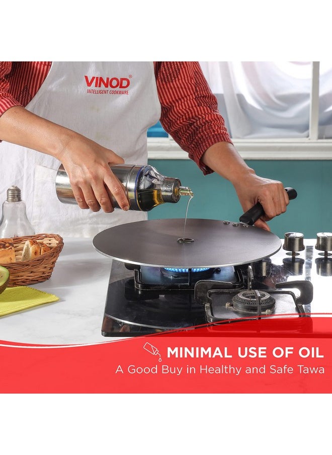VINOD - Vinod Zest Aluminium Non Stick Flat Multi Tawa - 30 cm | Triple Layer Ceramic Coating | 4mm Extra Thick Chapati Tawa | Bakelite Handle | Gas and Induction Base | 1 Year Warranty - Image 1