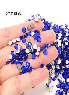 HONBAY 1440Pcs 5Mm Ss20 Sparkly Round Flatback Rhinestones Crystals Nonselfadhesive (Royal Blue)  - Image 4