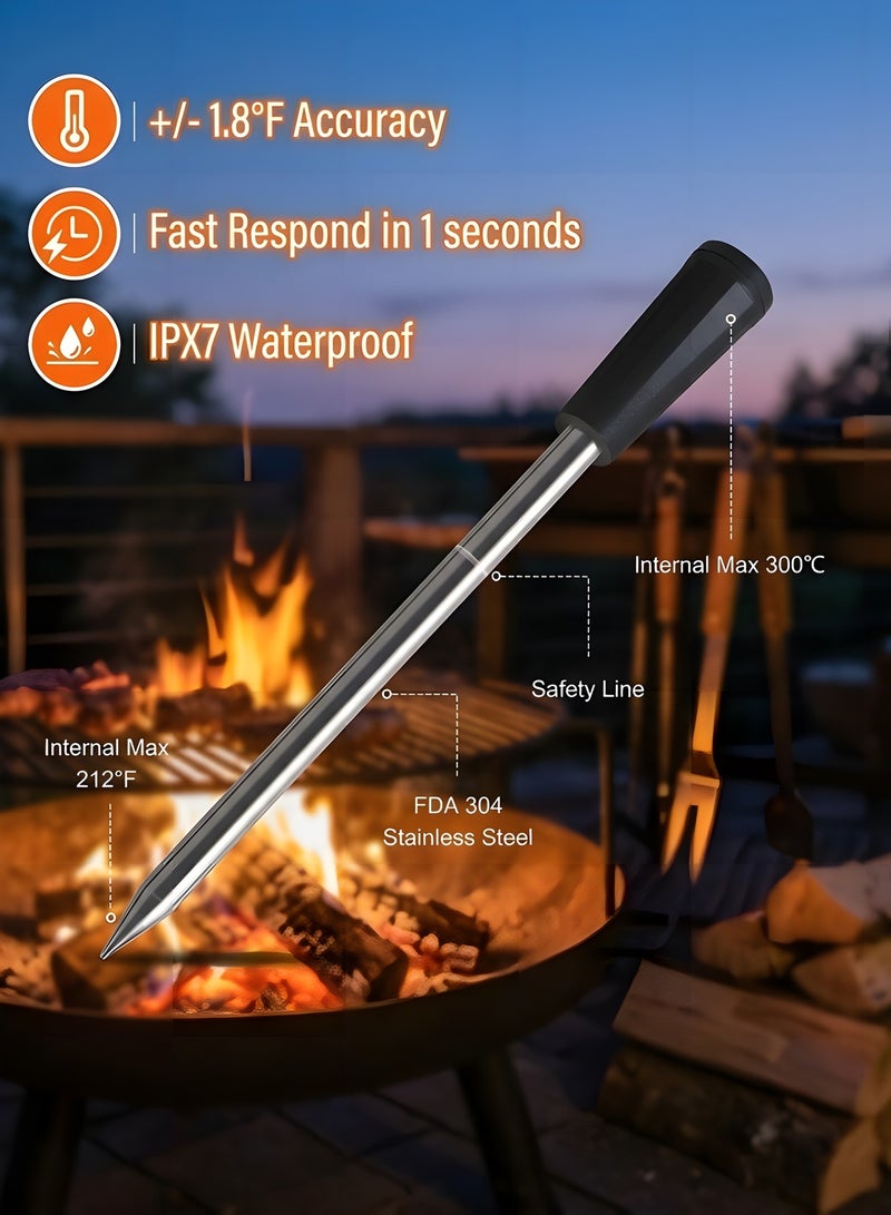 Beauenty 2-Probe Premium WiFi Smart Meat Thermometer | for BBQ, Oven, Grill, Kitchen, r, Rotisserie | iOS & Android App | Apple Watch Compatible | Dishwasher Safe - Image 2