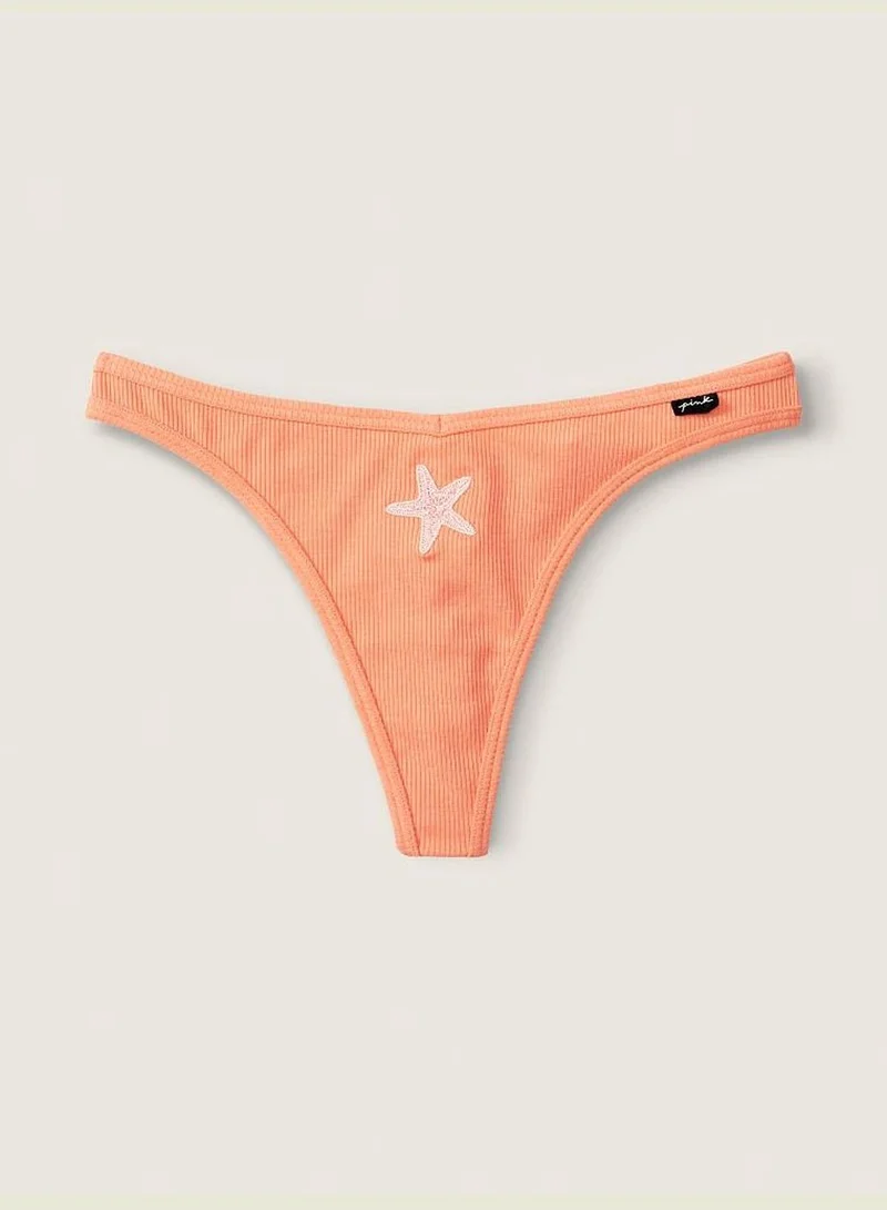 PINK Cotton Thong Underwear