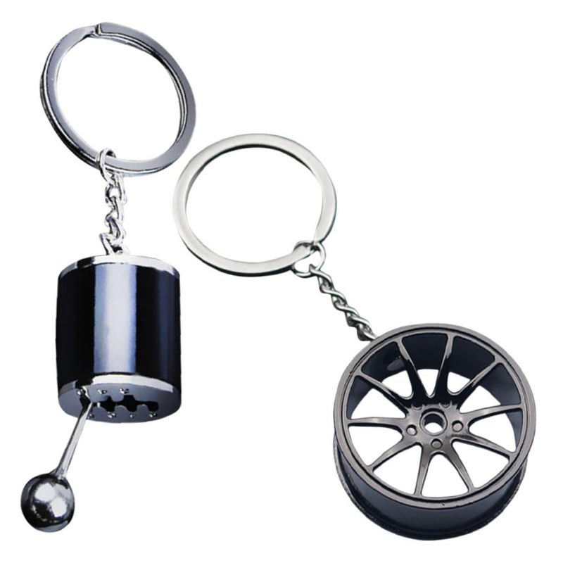 6Pcs Creative Car Keychain Unique Gear Shift Design Sturdy Metal Accessory For Men - Image 4