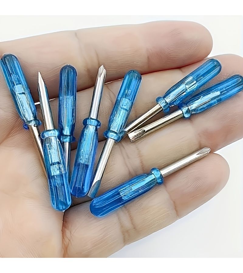 طقم مفكات صغيرة مكون من 9 قطع لإصلاح الألعاب والهوايات والأعمال الحرفية، يتضمن مفكًا مسطحًا ومفكًا فيليبس بحجم 2 مم - Image 4