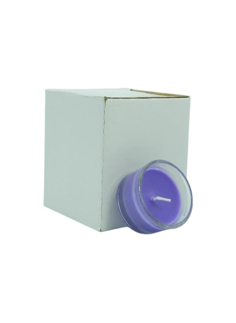 BABAZAM - 2 Pieces Lavender Scented Tea Light Candle for Home 17x6x4cm - Image 1