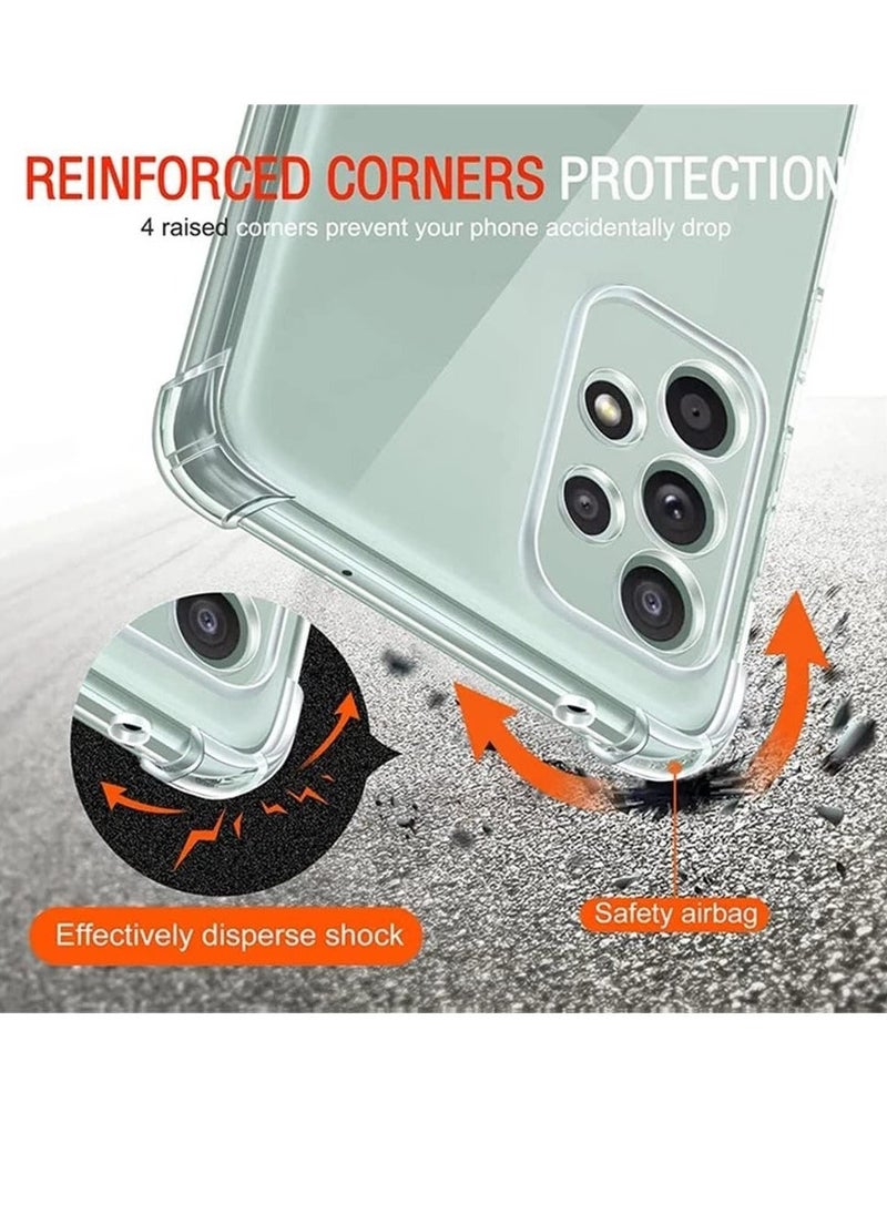 Raxoom Case Compatible with Galaxy A73 5G - Transparent Protective Cover with Dual Tempered Glass Screen Protectors (2Pcs), Anti-Scratch - Image 5