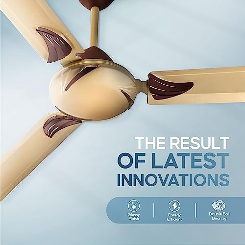 LONGWAY Creta P1 1200 mm/48 inch Remote Controlled 3 Blade Anti-Dust Decorative Star Rated Ceiling Fan 2 Years Warranty (Golden, Pack of 1) - Image 3