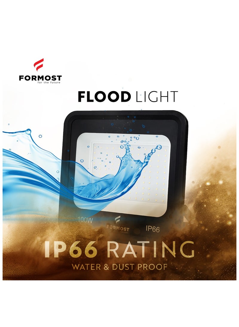 فورموست فورمست ضوء الفيضانات LED مقاوم للماء IP66 إخراج ضوء ساطع ضوء خارجي مقاوم للصدمات إخراج جهد عالي 440V جودة بناء فائقة (200 وات، عبوة من 3)  - Image 2