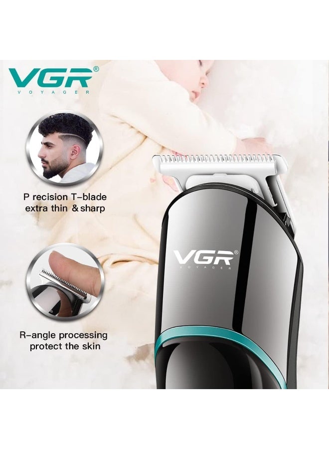 Vgr Professional Hair Shaver & Clipper, Hair Trimmer - Corded & Cordless Use, Precision T-Blade, Led Battery Indicator, Usb Charging, 4 Comb Attachments, 120 Min Working Time, V-291 black - Image 3