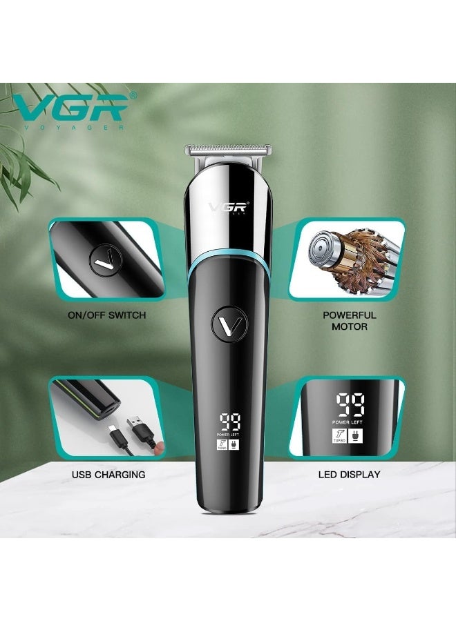Vgr Professional Hair Shaver & Clipper, Hair Trimmer - Corded & Cordless Use, Precision T-Blade, Led Battery Indicator, Usb Charging, 4 Comb Attachments, 120 Min Working Time, V-291 black - Image 5