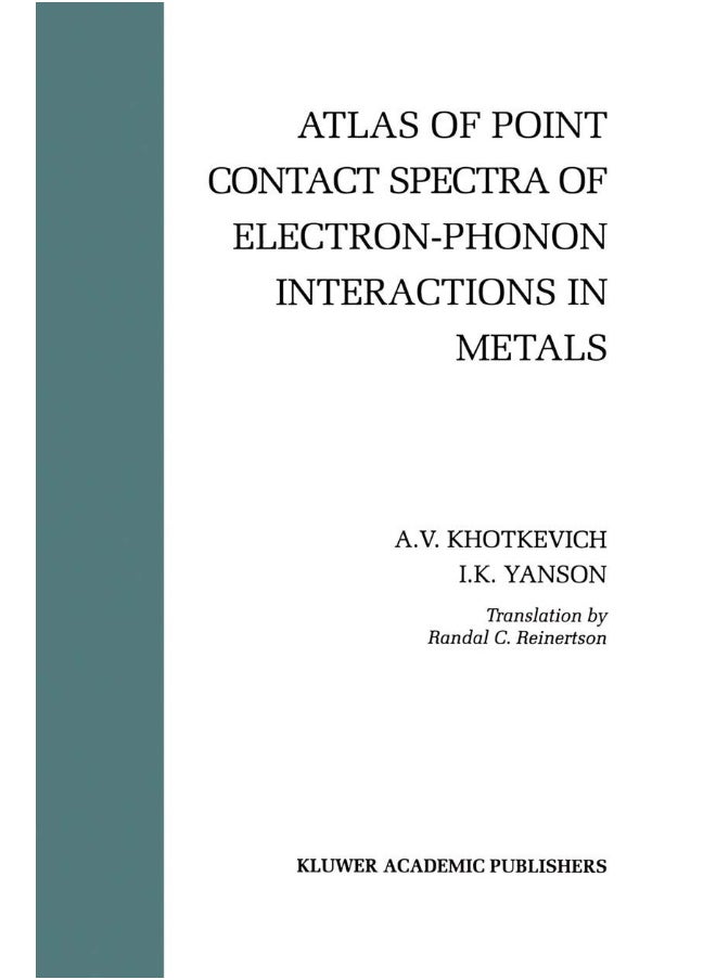 Atlas of Point Contact Spectra of Electron-Phonon Interactions in Metals 