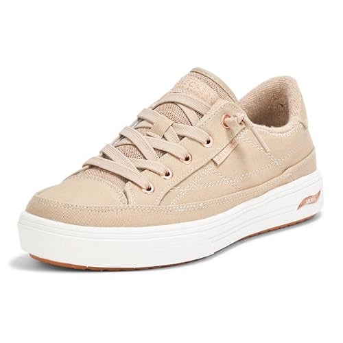 Skechers Women's Arch Fit Arcade-Meet Ya There Sneaker, Taupe, 5 - Image 5