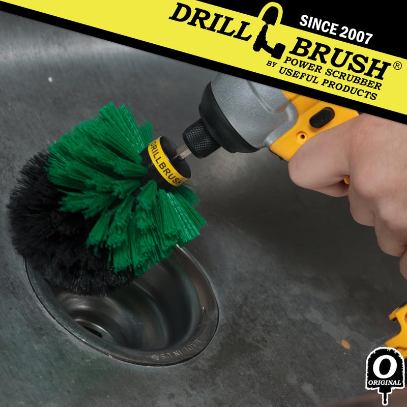 Drillbrush Kitchen Cleaning Supplies - Household Cleaners for Drill - Home Kitchen Scrubbing - Stove Cleaning Tool - Oven Door Cleaner - Pots and Pans Scrubber - Frying Pan Scrubber - Sink Scrub Brush - Image 2