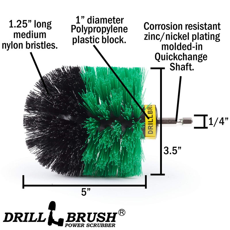 Drillbrush Kitchen Cleaning Supplies - Household Cleaners for Drill - Home Kitchen Scrubbing - Stove Cleaning Tool - Oven Door Cleaner - Pots and Pans Scrubber - Frying Pan Scrubber - Sink Scrub Brush - Image 5