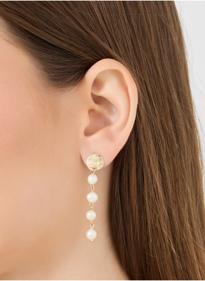 Styli Faux Pearl Dangle Earrings